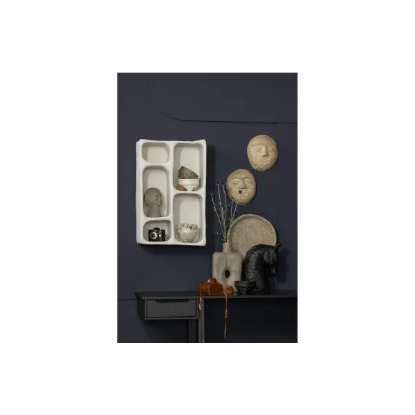 Set V 2 - Mycene Wanddeco Papier Mache Bruin Melange