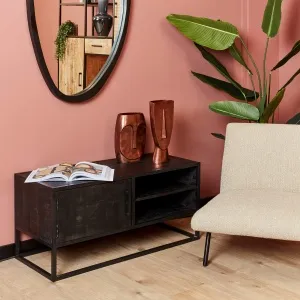 Tv meubel Denver Black 100 cm Mangohout