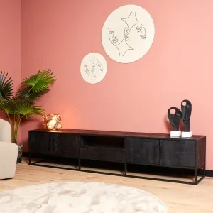 Tv meubel Denver Black 240 cm Mangohout