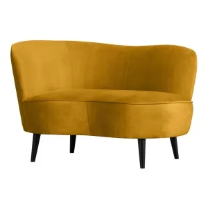 Sara Lounge Fauteuil Links Fluweel Oker