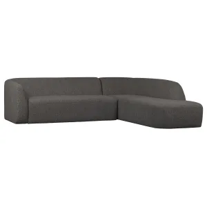 Sloping Hoekbank Rechts Grijs/zwart Melange