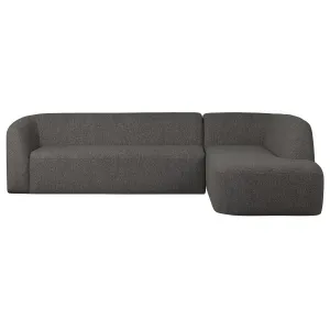Sloping Hoekbank Rechts Grijs/zwart Melange
