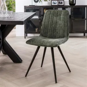 Stoel velvet straight stitch / Mosgroen velours