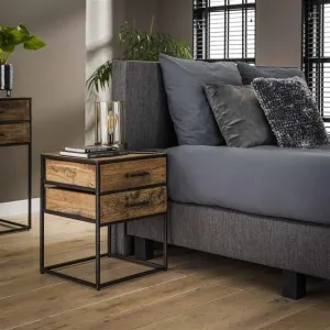 Nachtkastje Float 2L / Robuust hardhout