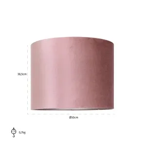 Lampenkap Old rose cilinder 50Ø (Pink)