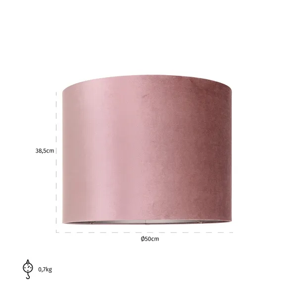 Lampenkap Old rose cilinder 50Ø (Pink)