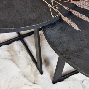 Salontafel Austin Set van 2 Black