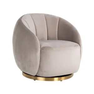Draaifauteuil Jago Khaki Velvet / Brushed gold (Quartz Khaki 903)