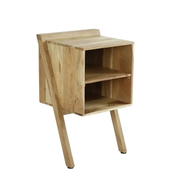 Nachtkastje angle solid / Massief acacia naturel