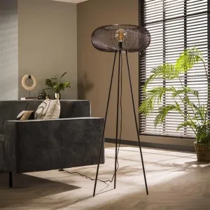 Vloerlamp copper twist / Nikkel