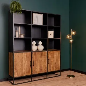 Boekenkast Oakland XXL 160 cm Zwart
