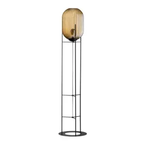 Vloerlamp Glamm L Amber Ribbel Glas