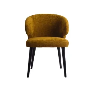 Eetkamerstoel Fiori Structure Velvet Yellow