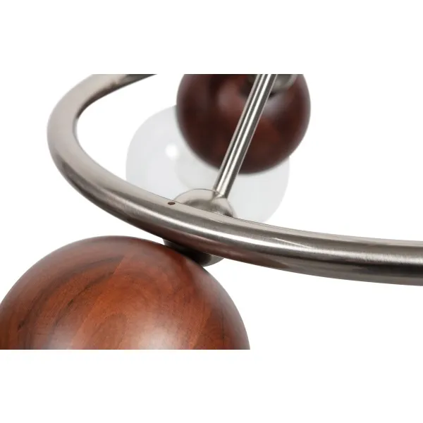 Babble Hanglamp 3 Bollen Glas Walnoot