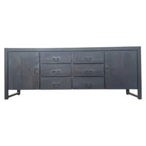 Dressoir Boaz Black 200 cm
