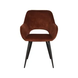 Eetkamerstoel Fer - Rust - Velours