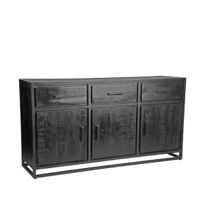 Dressoir Chili - Zwart - Mangohout