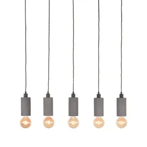 Hanglamp Fresco - Concrete - Beton - 5 lichts