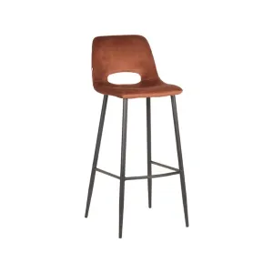 Barkruk Josh - Rust - Fluweel - Zithoogte 78