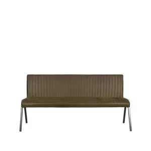 Eetkamerbank Matz - Army green - Microfiber - 175 cm