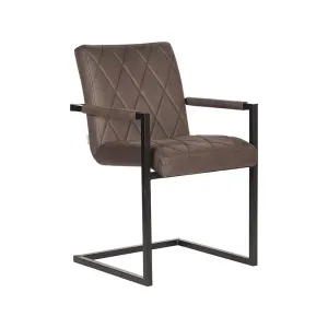 Eetkamerstoel Denmark - Antraciet - Microfiber