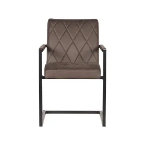 Eetkamerstoel Denmark - Antraciet - Microfiber