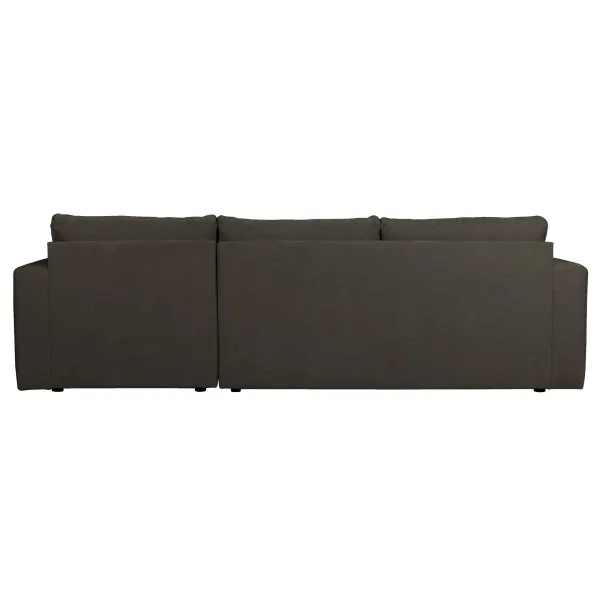 Bar Chaise Longue Geweven Stof Rechts Antraciet