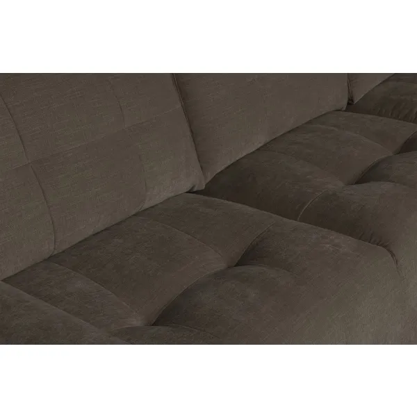 Bar Chaise Longue Geweven Stof Rechts Antraciet