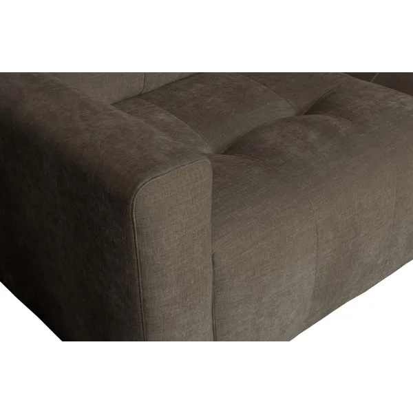 Bar Chaise Longue Geweven Stof Rechts Antraciet