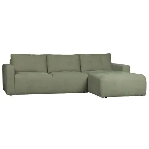 Bar Chaise Longue Geweven Stof Rechts Groen