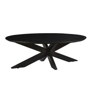 Salontafel Oslo Ovaal Acacia Black 130