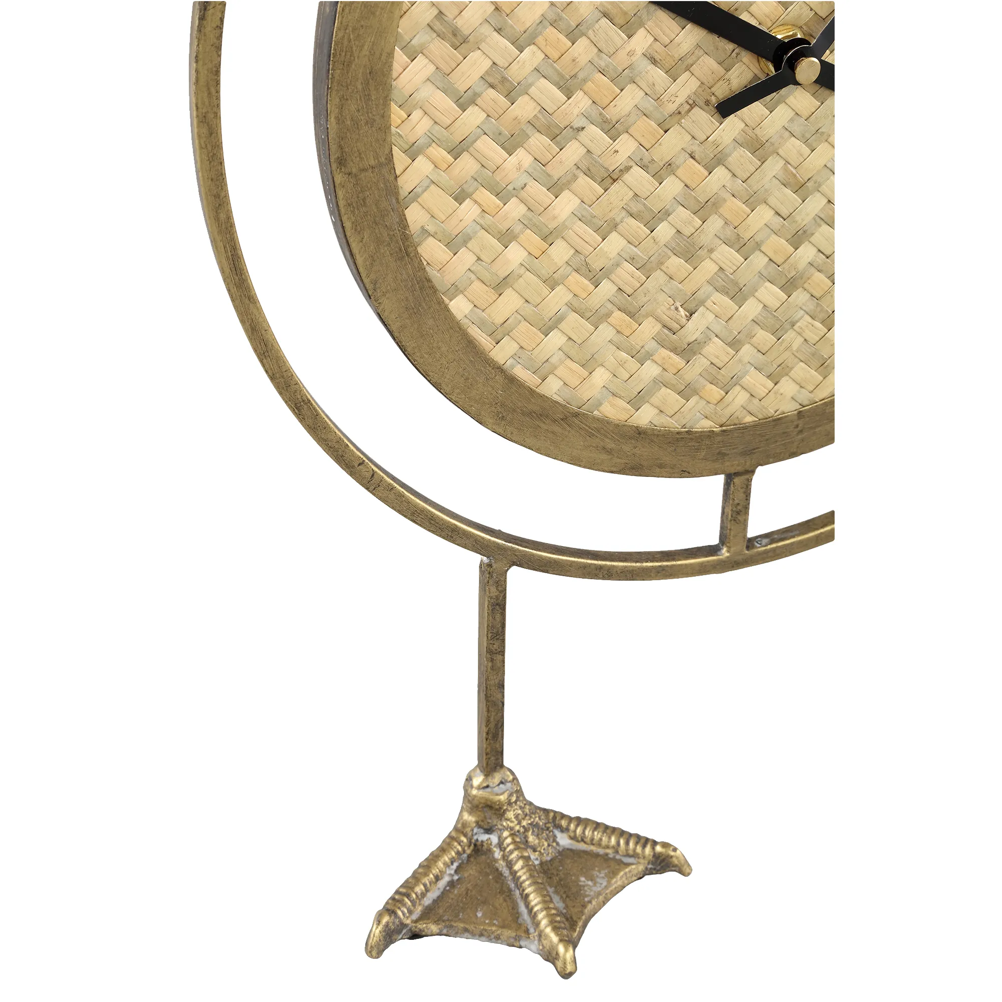 Jelko Natural Rattan table clock