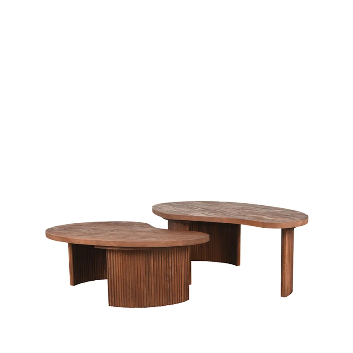 Salontafel Set Timon 100x58x40 cm - Espresso - Mangohout