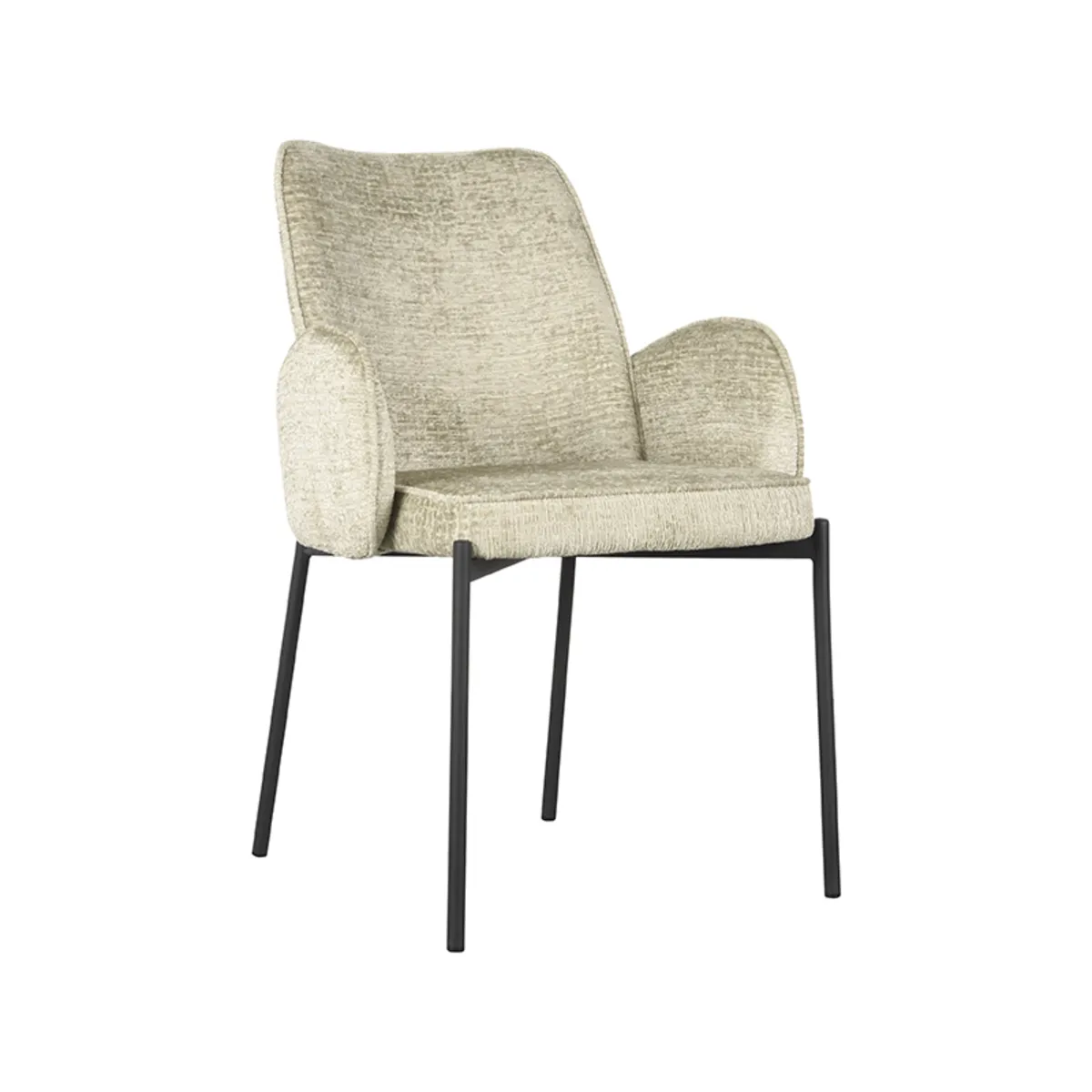 Set V 2 - Eetkamerstoel Joni - Beige - Fluweel