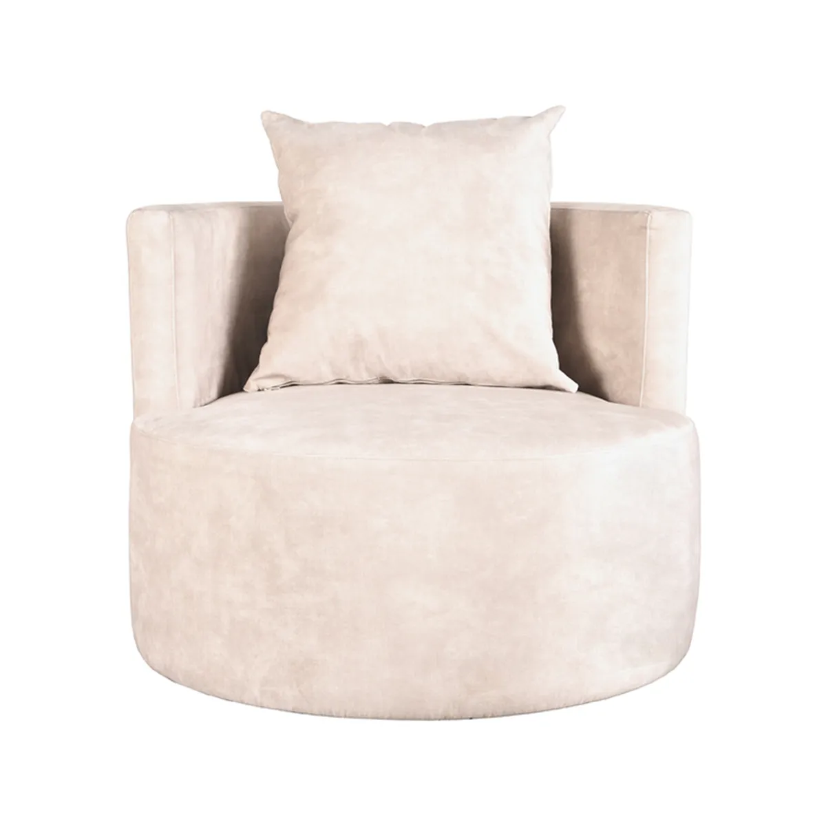 Fauteuil Evy - Naturel - Velours