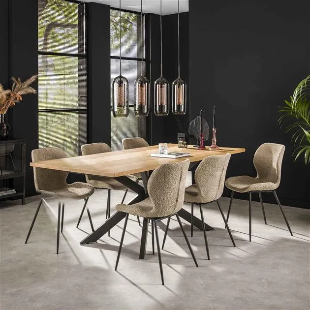 Eetkamertafel 200 visgraat fineer / Naturel eiken