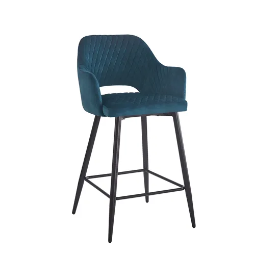 Barkruk Club Velvet Blauw