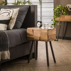 Nachtkastje Demn / Massief acacia naturel