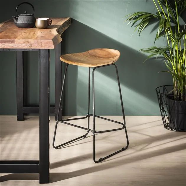Barstoel hout ergo VPE4 / Massief acacia naturel