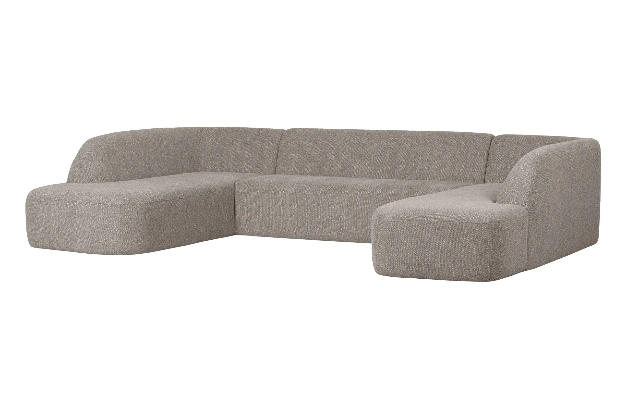 Sloping U-vorm Bank Off White Melange