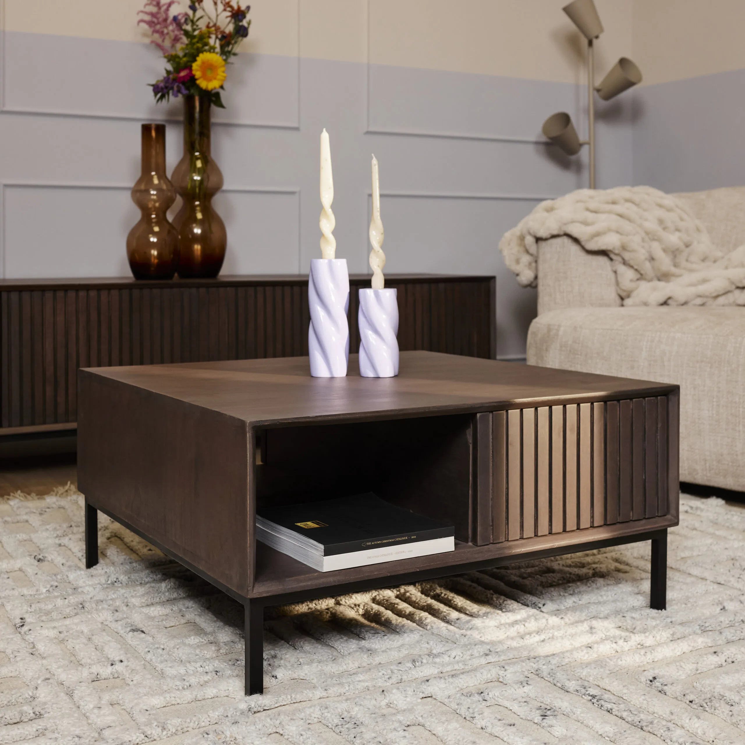 Salontafel Madison Walnoot  80×80 cm