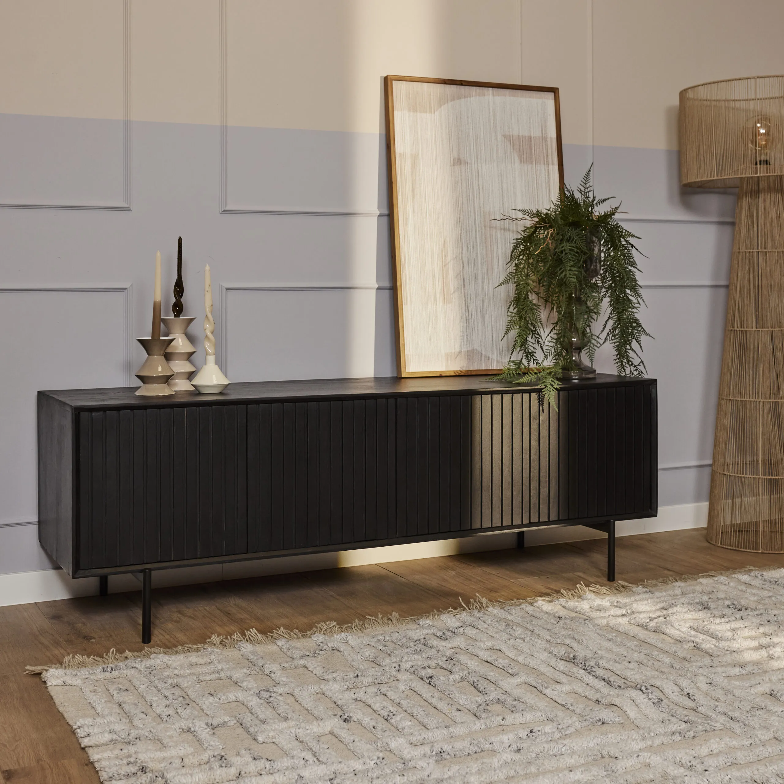 Tv meubel Madison | 165 cm Zwart
