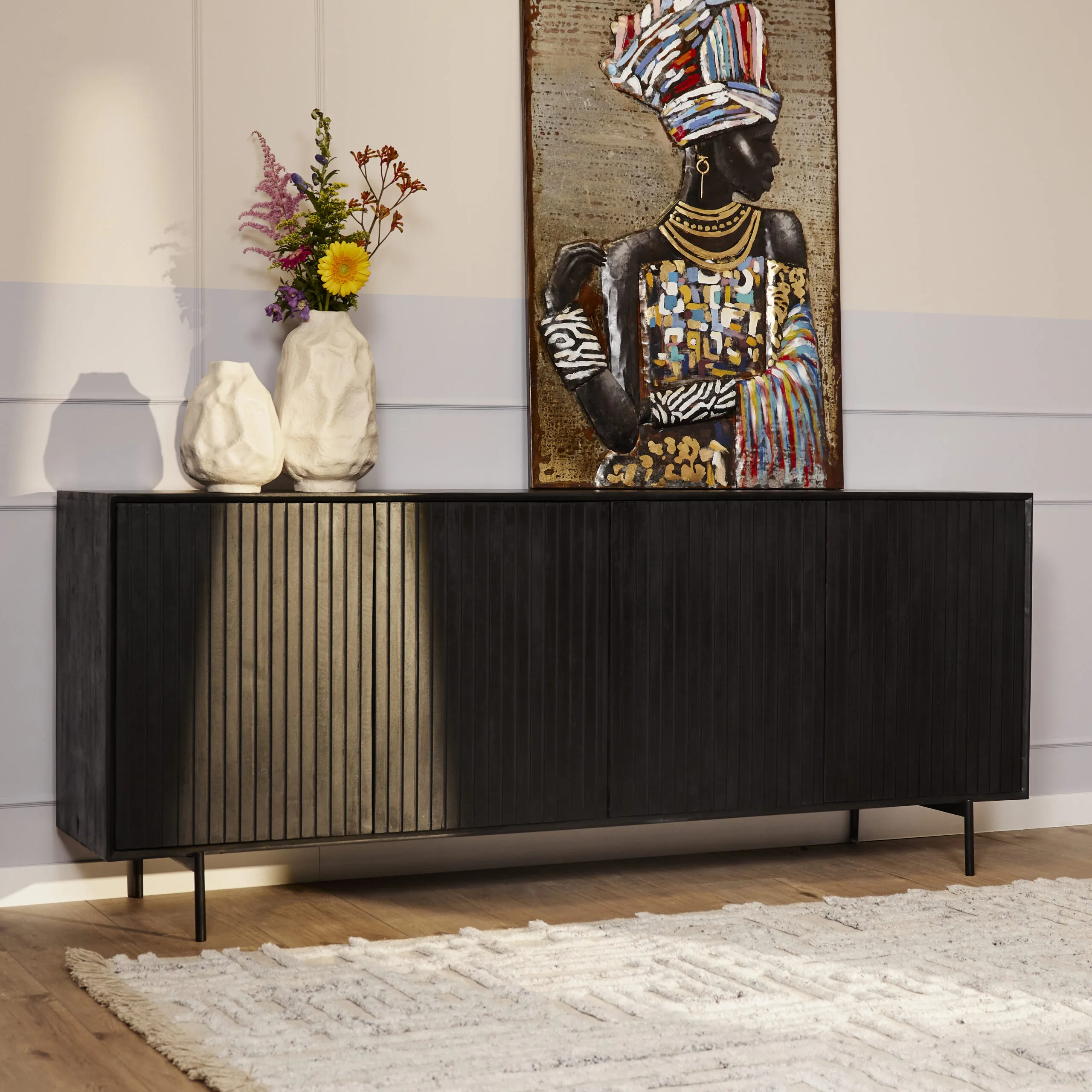 Dressoir Madison | 210 cm Zwart