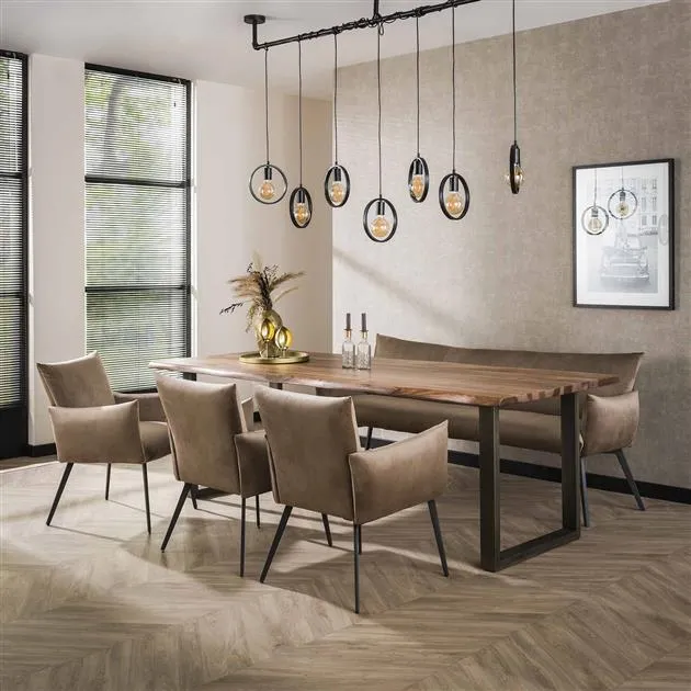 Eetkamerfauteuil lobby / Champagne velours