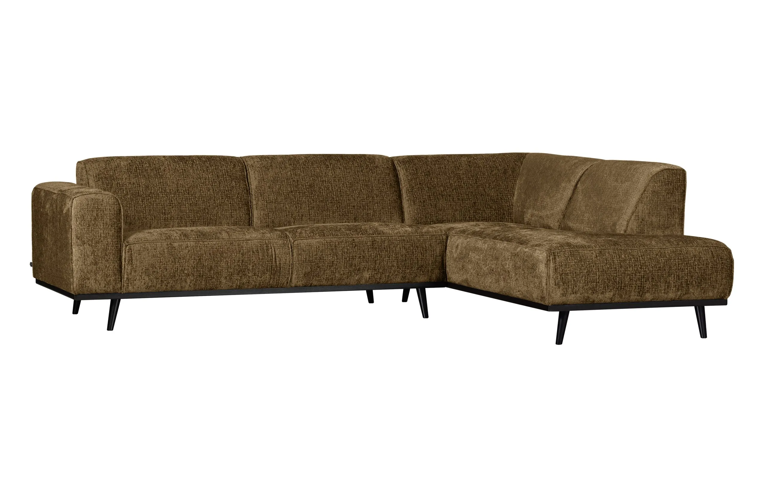 Statement Hoekbank Rechts Structure Velvet Brass