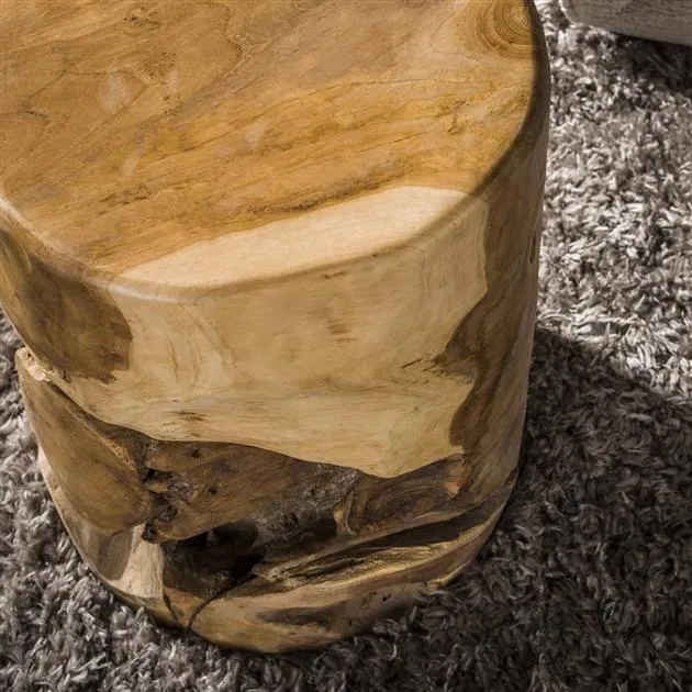 Bijzettafel natural line / Massief gerecycled teakhout