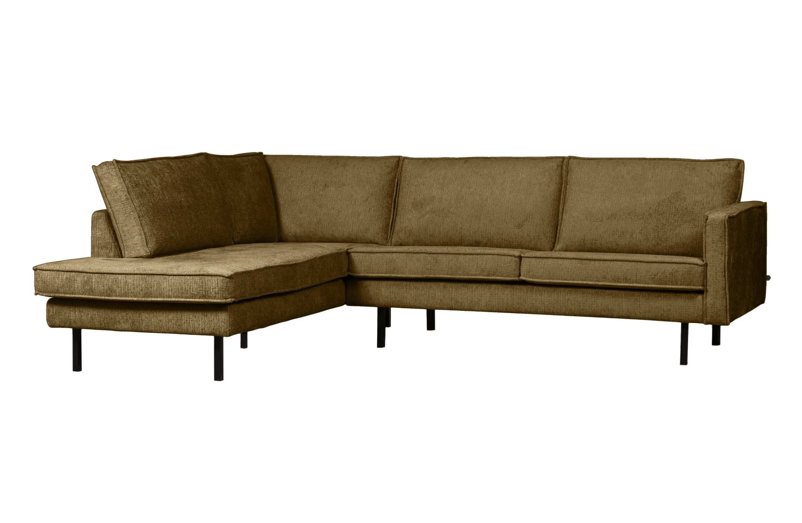 Rodeo Hoekbank Links Structure Velvet Brass