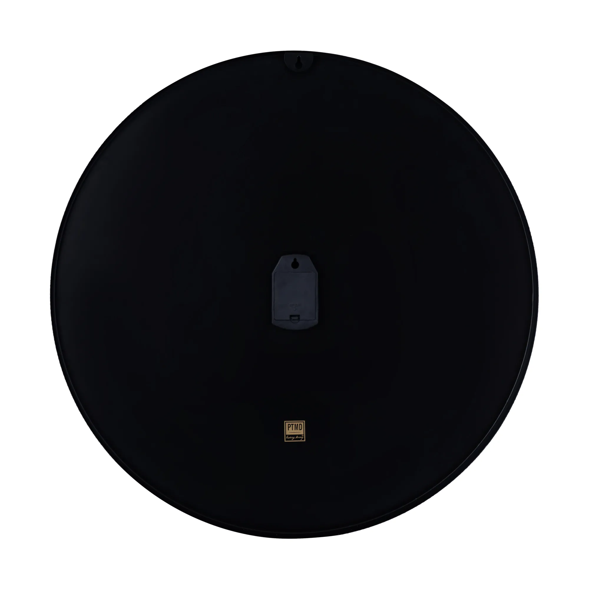 Klok Emmett Black iron round clock square texture L