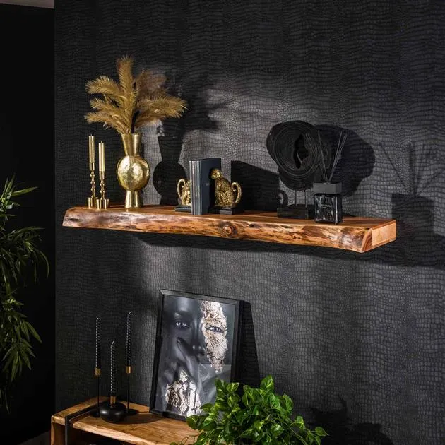 Wandplank 150 tree / Massief acacia naturel