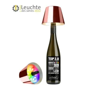 Flesverlichting op batterijen, roségoud